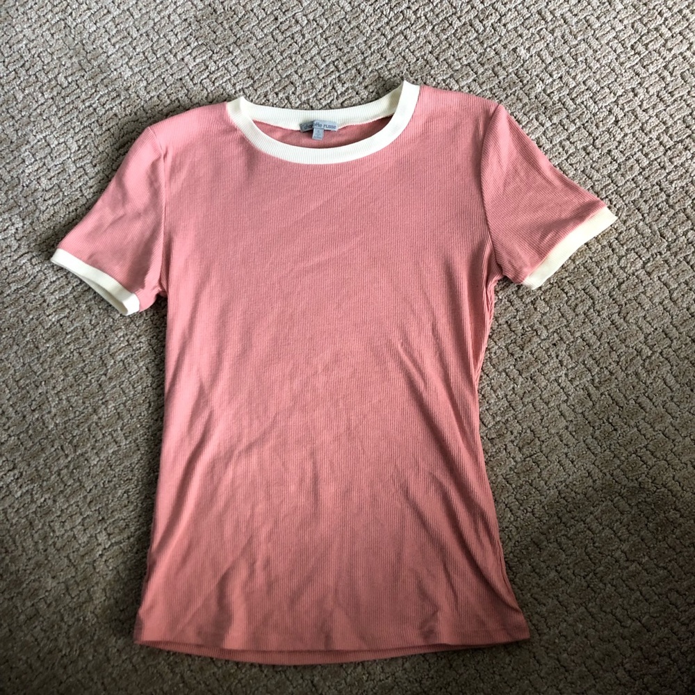 Pink Ribbed Tee